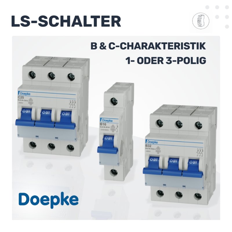 Doepke Leitungsschutzschalter LS-Schalter DLS 6h, B & C-Charakteristi ...