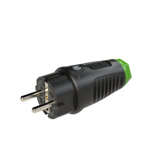 PCE Schutzkontakt Stecker Grün IP54 Vollgummi Zwei...