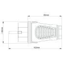 PCE Schutzkontakt Stecker Orange IP54 Vollgummi Zwei Erdungssysteme 0522-so