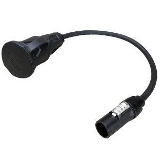 0,5m powerCON TRUE1 Stecker NAC3M-TRUE1-S auf Schuko Kupplung H07RN-F 3G1,5