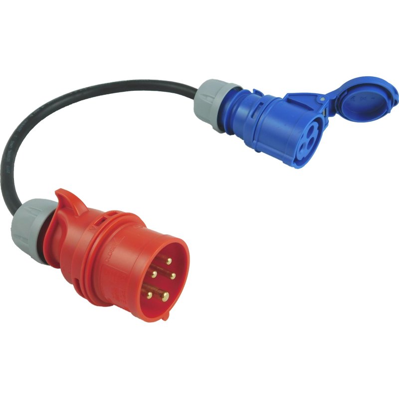 Poppstar CEE Adapter 16A - Schuko Auf CEE Stecker 30cm Für Camping & Wohnmobil