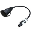 0,5m powerCON grau NAC3FXXB-W-S auf Schuko Kupplung...