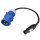 0,5m 3-Pol CEE Stecker 16A auf powerCON TRUE1 TOP Buchse NAC3FX-W-TOP H07RN-F 3G1,5